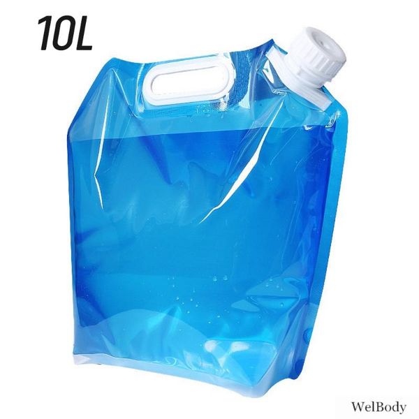 

5l/10l portable foldable water bag container for outdoor hiking camping cooking picnic bbq storage bucket bags