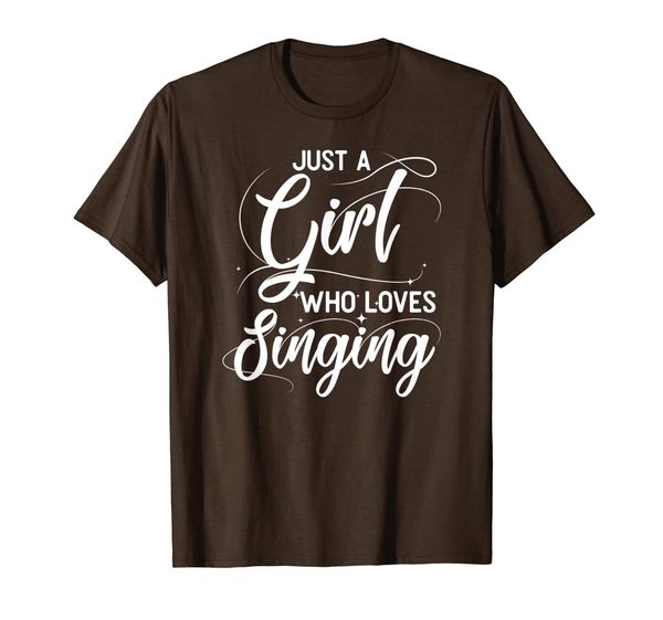 

just a girl who loves singing song singer gift t-shirt t-shirt, White;black