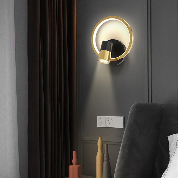 

wall lamps rotating lamp creative bedroom bedside corridor aisle 110v led living room dining entrance decorative light