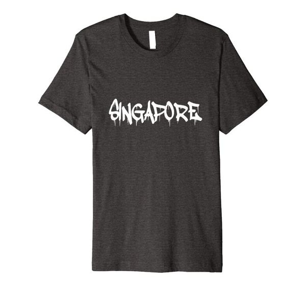 

men's t-shirts graffiti spray paint singapore shirt, White;black