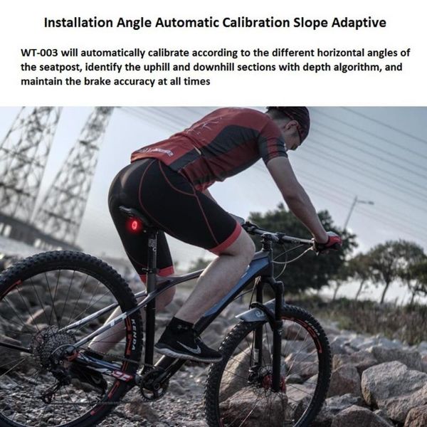 

bike lights bicycle night taillight auto brake sensing rear light cycling smart sitting rod usb charge lamp led safety