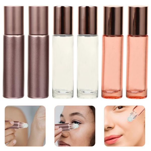 

storage bottles & jars 6pcs 10 roll-on cosmetic sample glass essential oil container