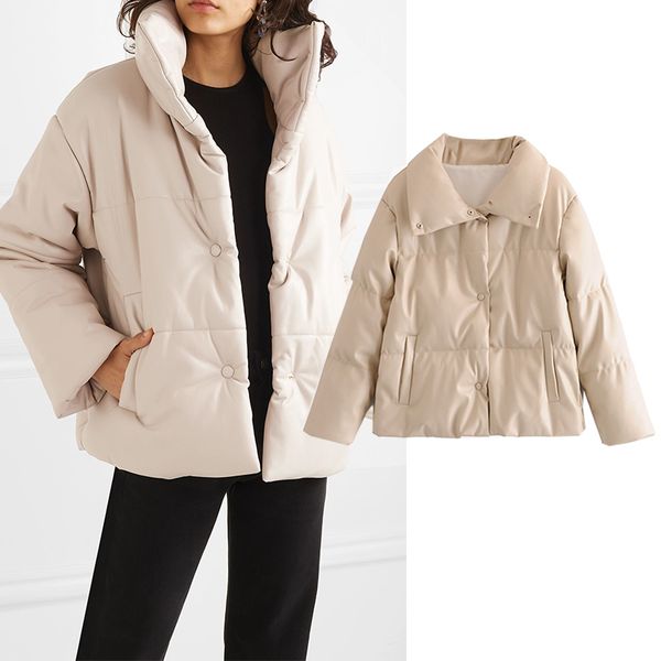 

woman winter imitation ultra light oversize female jacket, Black