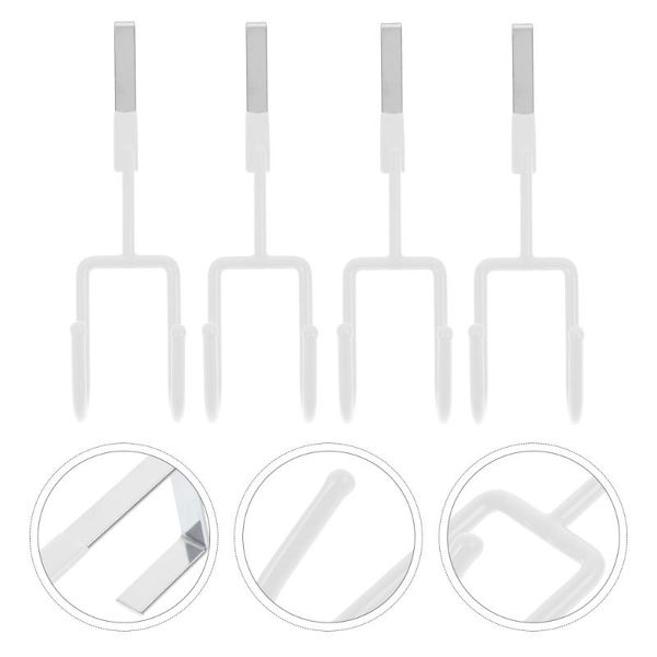 

hooks & rails 4pcs multi-functional door punch-wall hangers coat hanging
