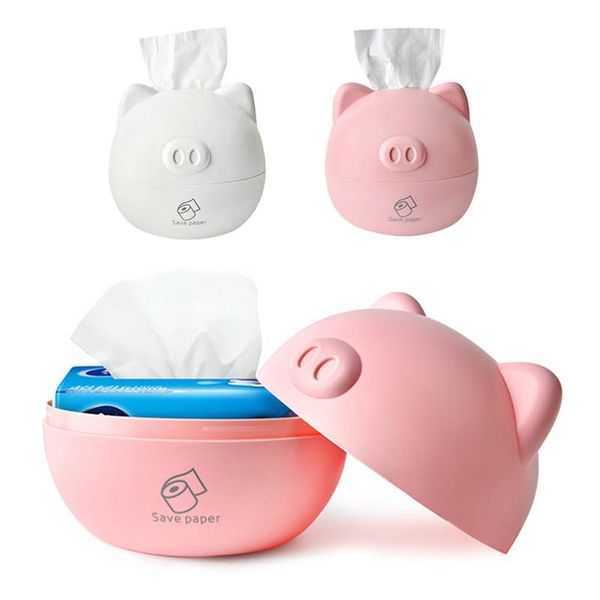 

tissue boxes & napkins cute pig box nordic roll paper storage round shaped container towel napkin holder gift for child