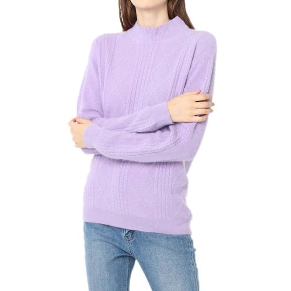 

women's sweaters fall winter twist cashmere sweater women loose thickened half-high neck pullover wild knitted bottoming shirt, White;black