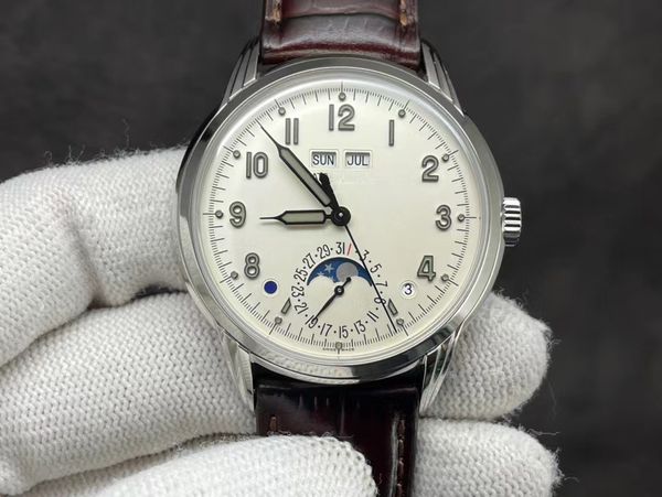 

gr 5320g-001 super complex features timing 40mm in diameter, double layer steel case with 324 automatic loading movement and fish-scale main, Slivery;golden
