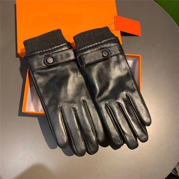 

gloves leather trendy winter letter sheepskin men mittens plus velvet warm mittens touch screen gloves outdoor cycling driving gloves, Blue;gray
