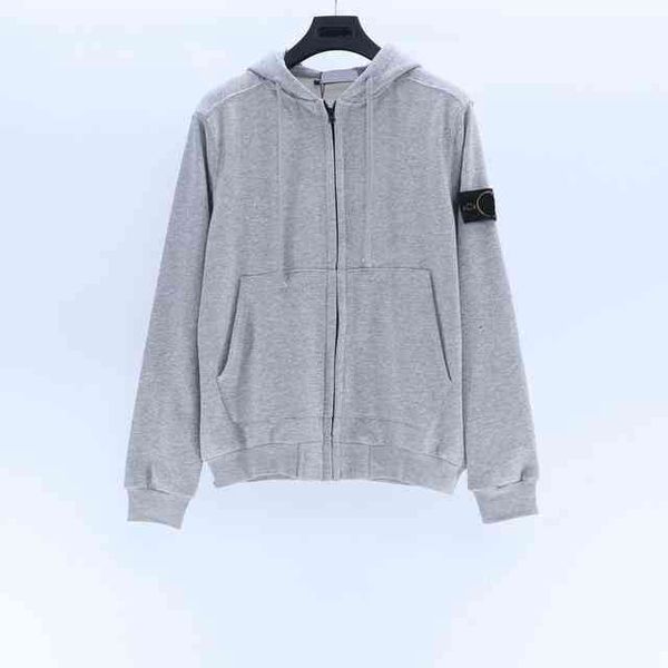 

qualitydesigner mens hoodie stone spring autumn coat windrunner fashion hooded hoodies island sports windbreaker casual zipper coats man out, Black