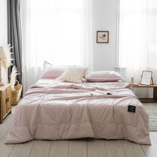 

comforters & sets denisroom pink summer quilted bedspreads solid color blanket comforter bed cover quilting qq77#