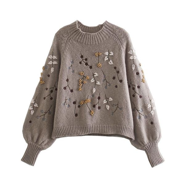 

autumn and winter women's sweater contrast stitching beaded embroidery casual retro fashion christmas party sweaters, White;black