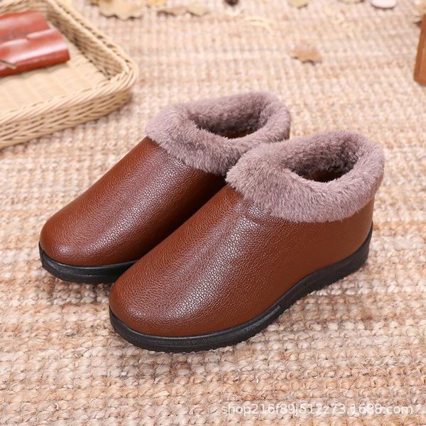 

boots old beijing women's cotton shoes casual snow middle-aged mother plus velvet warm waterproof, Black