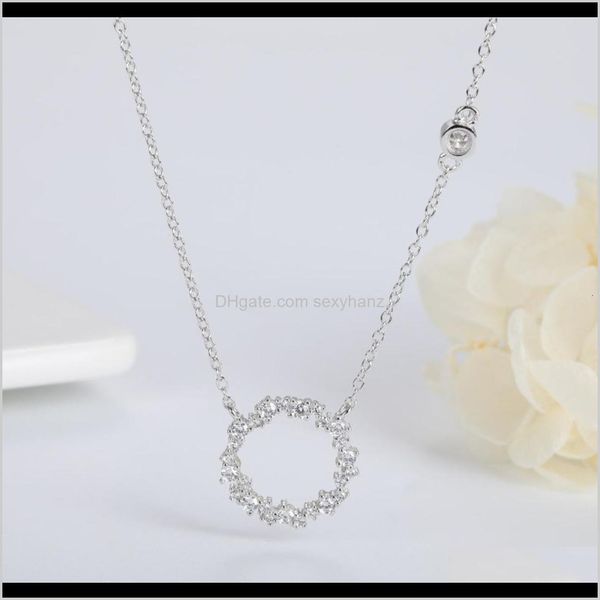 

necklaces & pendants jewelry drop delivery 2021 legend of blue sea the same necklace womens simple circle pendant 925 sier japanese and kore, Silver