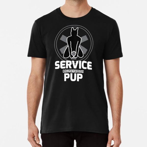 

men's t-shirts nerdy doggo service pup t shirt play human pups, White;black