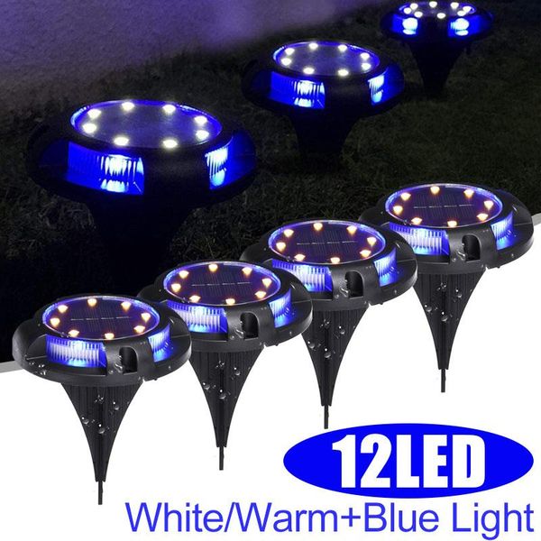 

lawn lamps 12led solar lamp yard led night light buried garden ip67 waterproof outdoor pathway floor underground spot