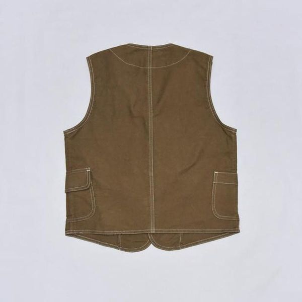 

men's vests dong cotton bob twill hunting waistcoat vintage men game pocket workwear vest, Black;white