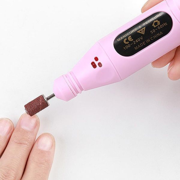 

nail drill & accessories 1 set usb rechargeable care machine pen-type portable manicure tool electric sander comes with 6 replacement
