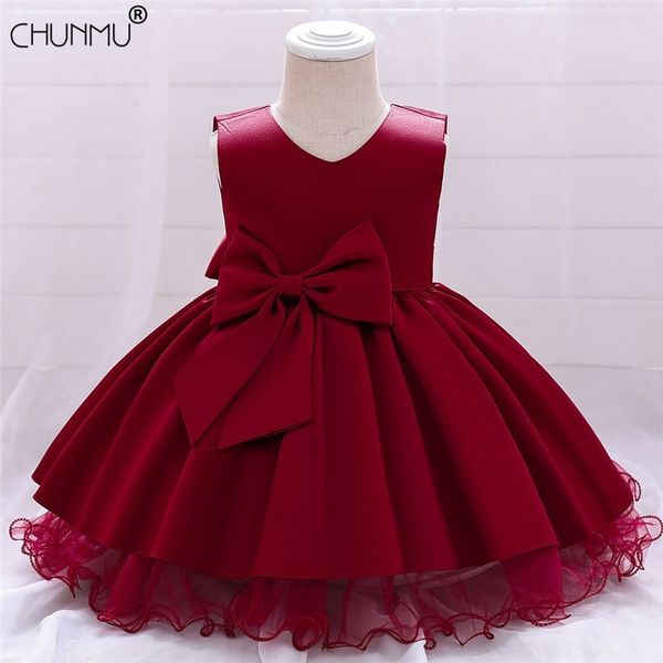 

baby girl lace tutu princess dress for wedding party elegant beading flower kids dresses toddler children clothing 210508, Red;yellow
