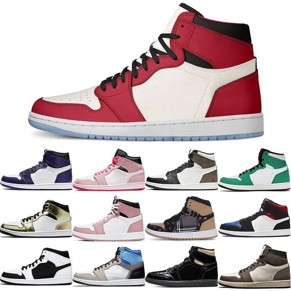 

classic men 1s basketball shoes 1 women prototype black gold cactus jack chicago 2021 court purple crimson tint dark mocha lucky green outdo