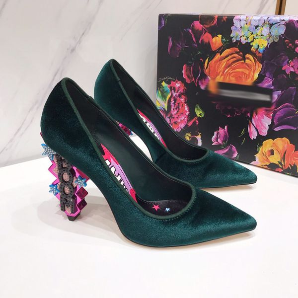 

2021 good quality fashion women luxurys designers shoes designer sandals womens luxury high heels sandal dress shoess with box size 35-41 -b, Black