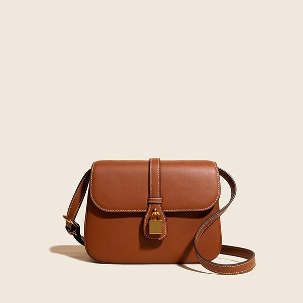 

evening bags autumn leather all-match flap lock messenger bag winter 2021 retro multi-layer women's shoulder fashion crossbody female