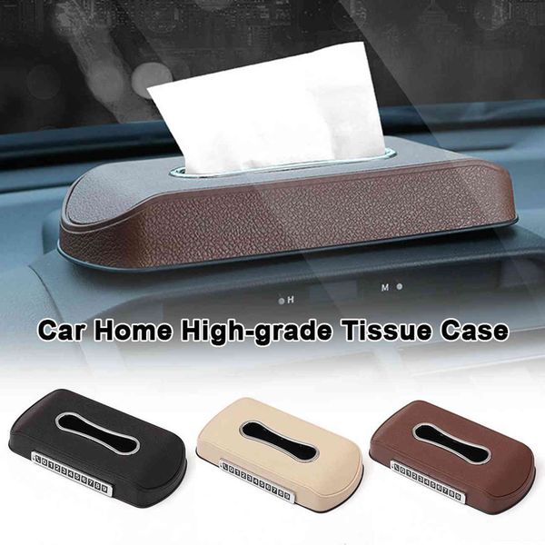 

multifunctional case with parking number plate stickers non-slip mat creative tissue box car interior accessories