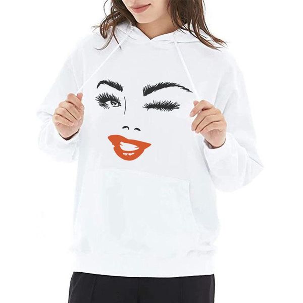 

women's hoodies & sweatshirts eye print sweatshirt female autumn cotton woman hoodie y2k for women casual student fashion long sleeve p, Black