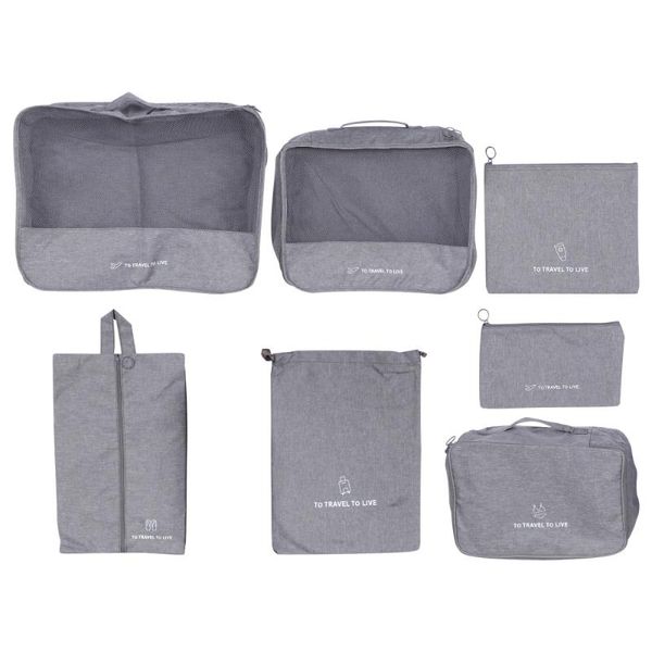 

storage bags 7pcs zipper clothing luggage pouch sorting packages