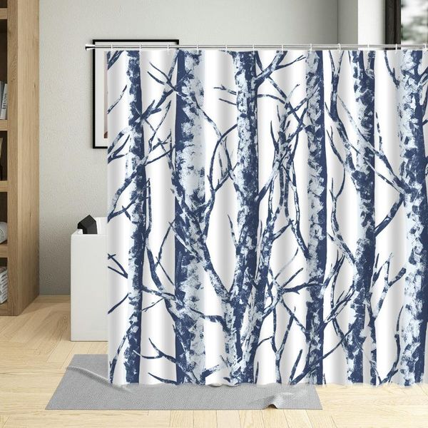 

shower curtains tree branches trunk texture background art decor curtain waterproof fabric bathroom with hooks for living room