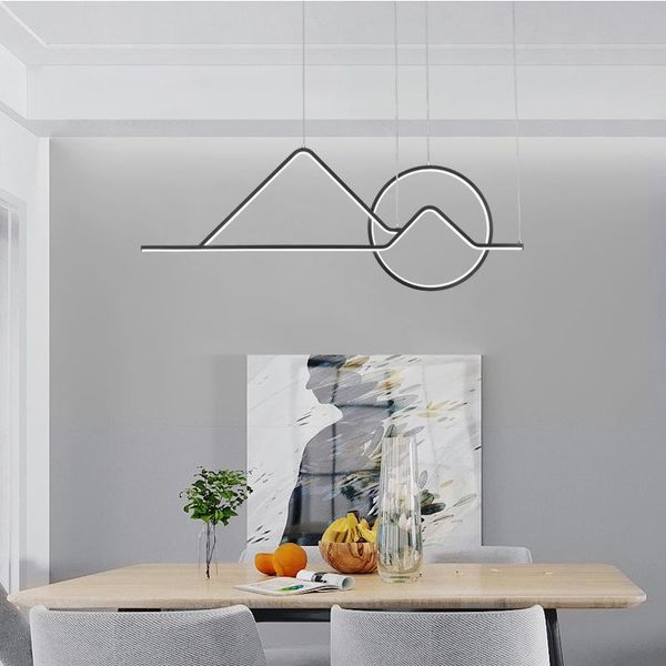 

pendant lamps black gold led light for living room dining decoration lights loft hanging lighting fixtures