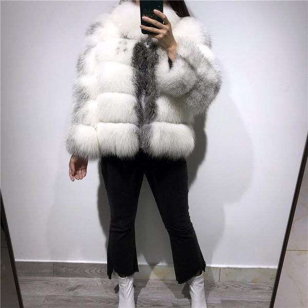 

women's fur & faux women natural coat ladies real, Black