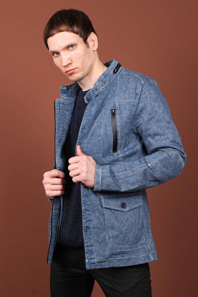 

men's jackets button restraint collar straight jacket, Black;brown