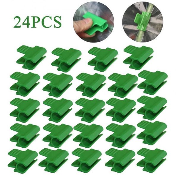 

other garden supplies 12/24/30 pcs greenhouse plant extension clamps clips film row cover netting tunnel hoop clip frame shading net rod