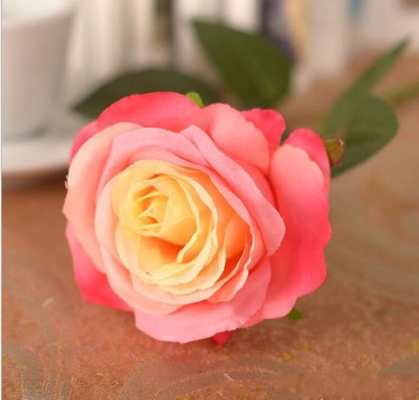 

artificial fake silk circle center rose flower bouquet for home wedding decor table centerpieces decoration decorative flowers & wreaths
