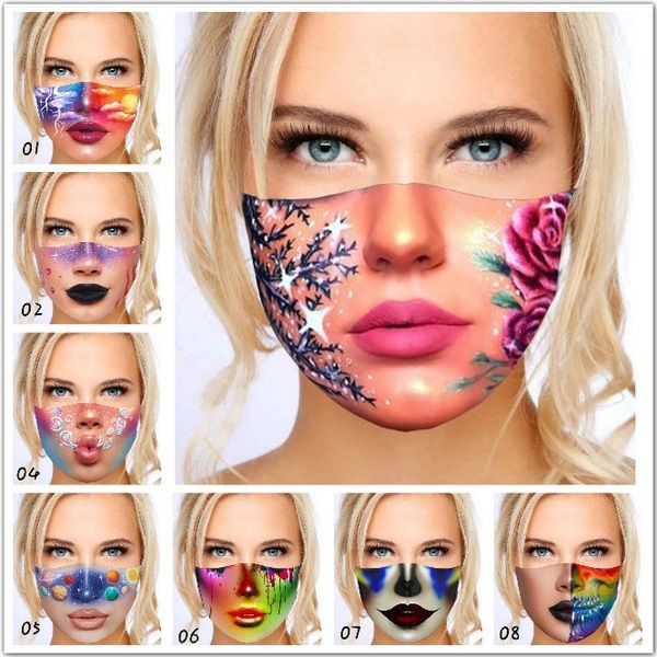 

straight digital printing mask dustproof washable mask sunscreen anti haze mask