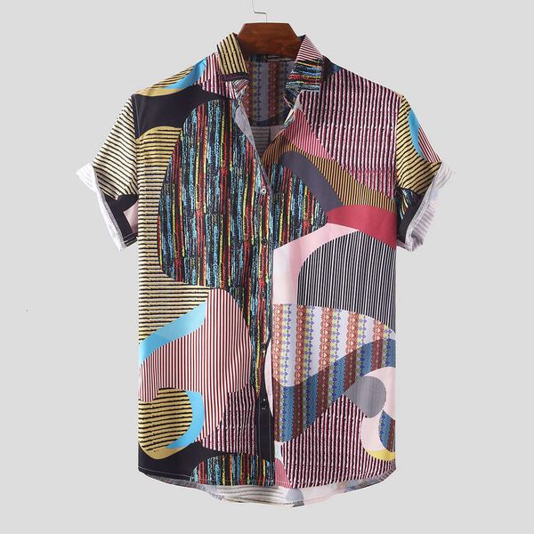 

dresses men's printed shirt hawaiian short sleeve floral shirt, White;black