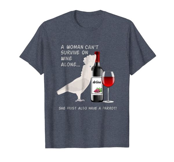 

Umbrella Cockatoo Parrot Wine Loving Drinking T-shirt woman, Mainly pictures
