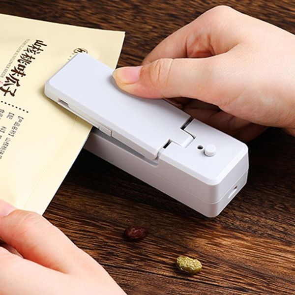 

bag clips mini sealing machine handheld heat vacuum food protector plastic bags kitchen accessories