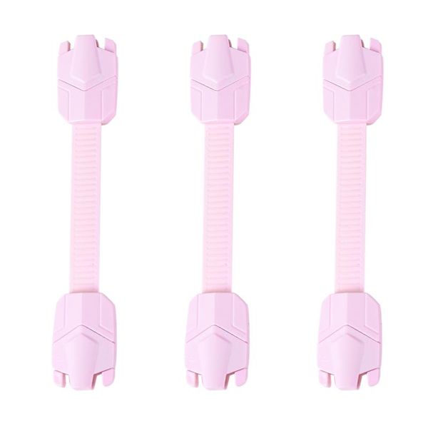 

3pcs under cabinet self sticky child safety locks anti-pinching abs cartoon accessories toilet seat drawers protection fridge carriers, slin