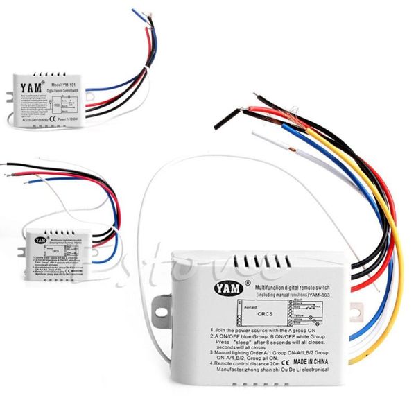 

smart home control wireless 1/2/3/ channel on/off lamp remote switch receiver transmitter electrical equipment supplies