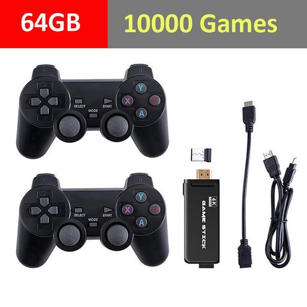 

retro with 2.4g double wireless controller built in 10000 games for ps1/gba hd family portable players game