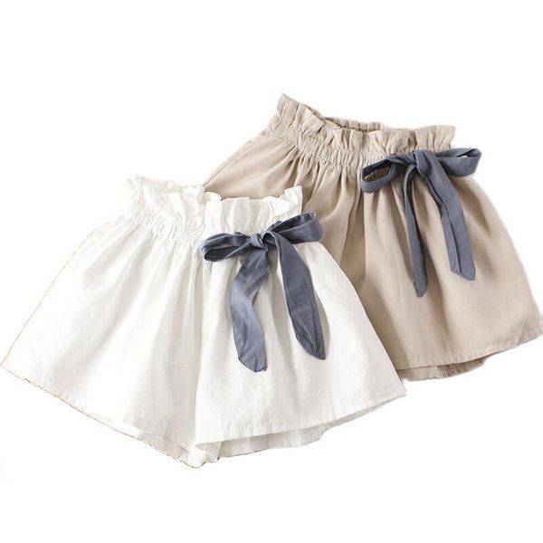 

shorts girls bow summer thin section 2021 children's clothing pure cotton casual pants p5960, Black
