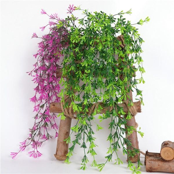 

decorative flowers & wreaths artificial for home decoration accessories needlework silk green leaves rattan diy wedding fake