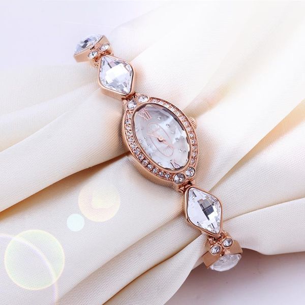 

wristwatches melissa luxury crystal lady women's watch japan quartz fashion dress bracelet rhinestone small clock girl's birthday, Slivery;brown