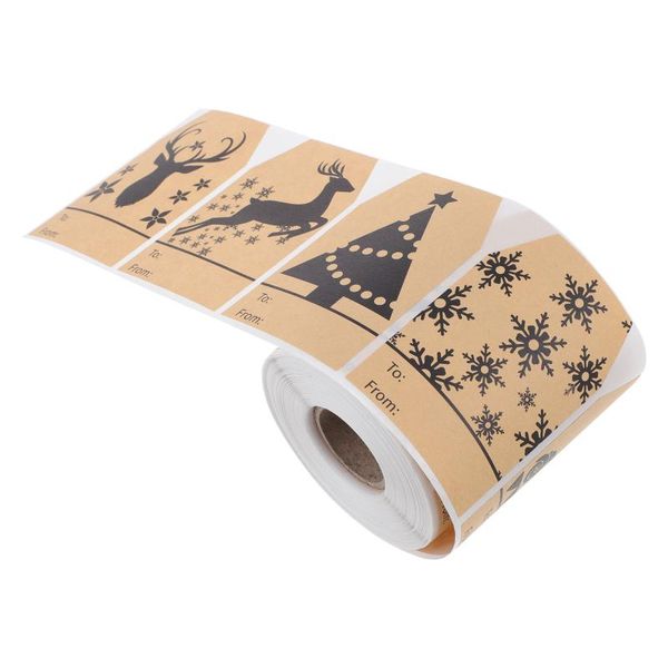 

gift wrap 1 roll lovely diy christmas kraft paper tag label packaging (assorted color)