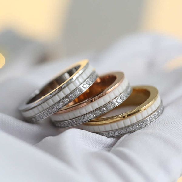2022 роскошный бренд чистый 925 стерлингового серебра 925 ювелирных изделий золото алмазная черная керамика обручальные кольца высочайшее качество тонкий дизайн вечеринка тонкий