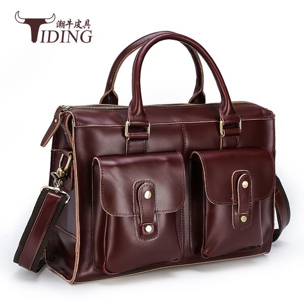 

/ tiding chaoniu british men's leather shoulder bag busins portable briefcase oil
