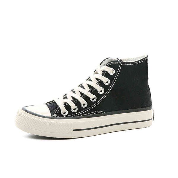 

high canvas shoes men's student sports lovers versatile casual rebound board black