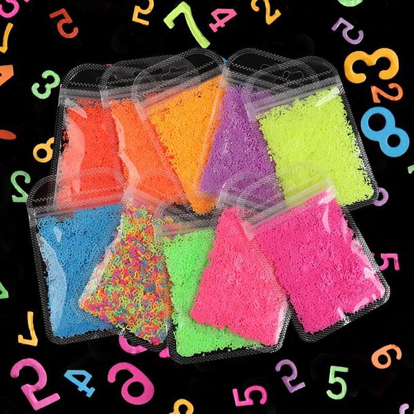 

bone bag 10 color fluorescent digital ornament nail sequins diy art decorations, Silver;gold