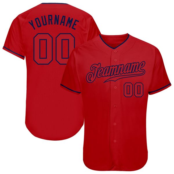 

custom red red-navy-01540504 authentic baseball jersey, Blue;black